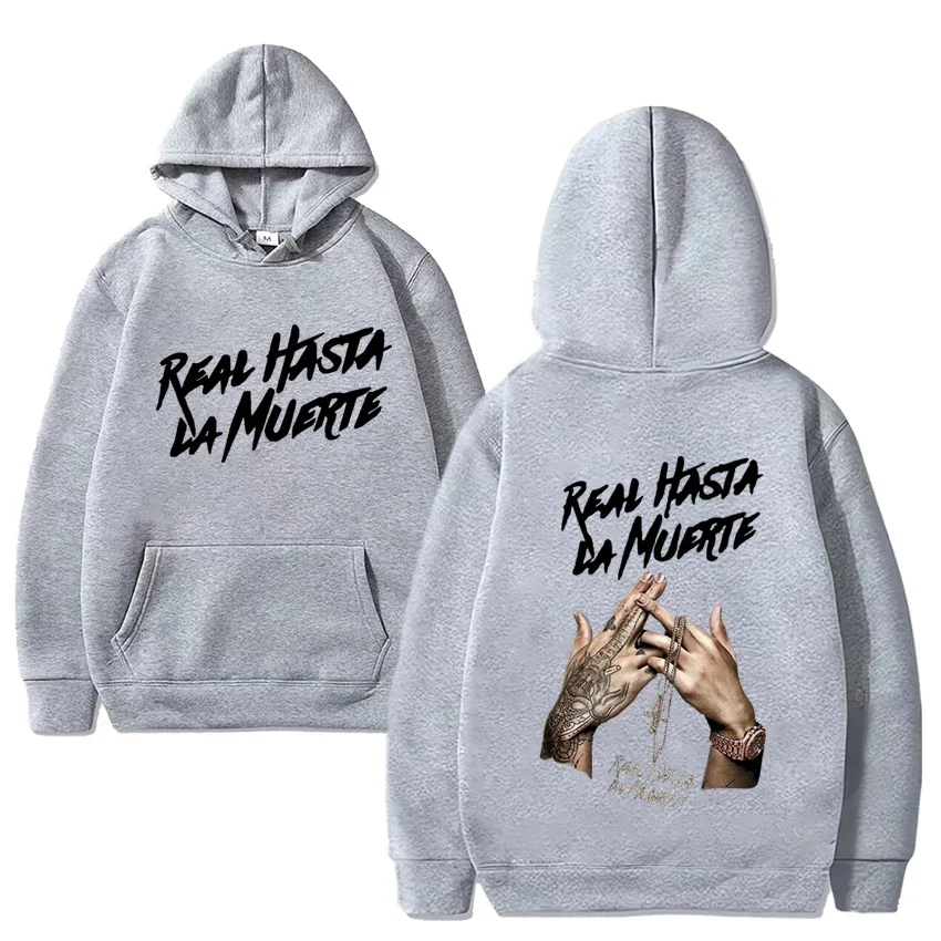 Anuel Aa Real Hasta La Muerte Album Hoodie Men Women Fashion Hip Hop Punk Hoodie Vintage Sweatshirt Streetwear Fleece pullover