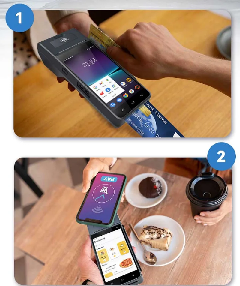 Touch Screen 5.5 inch All in One Mobile Android Pos Payment Terminal PCI 4G Android Handheld Pos Hardware Systems with Printer