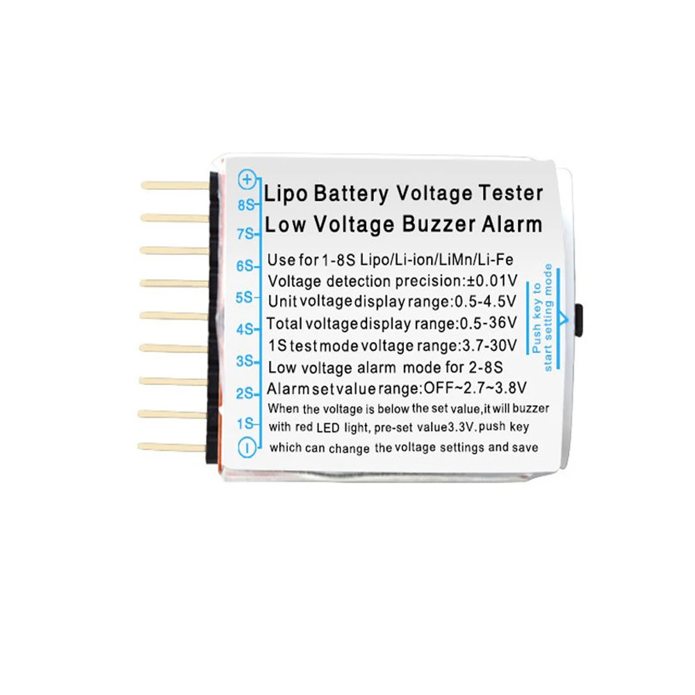 RC Voltage Display Battery Low Alarm Buzzer BX100 1S-8S 7.4V 11.1V Meter Tester Lipo Battery Monitor For RC Car Drone Helicopter