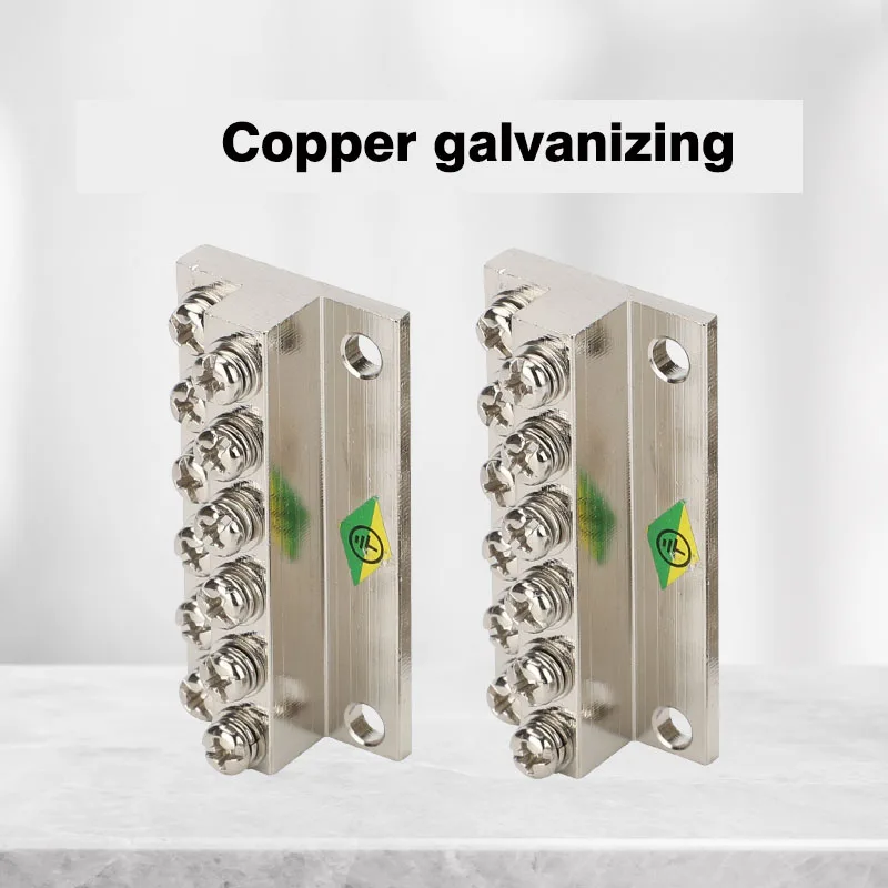 Ground Row Copper Bar Connection Terminal JDG-A Distribution Box Double-layer Terminal Block Copper galvanizing large current