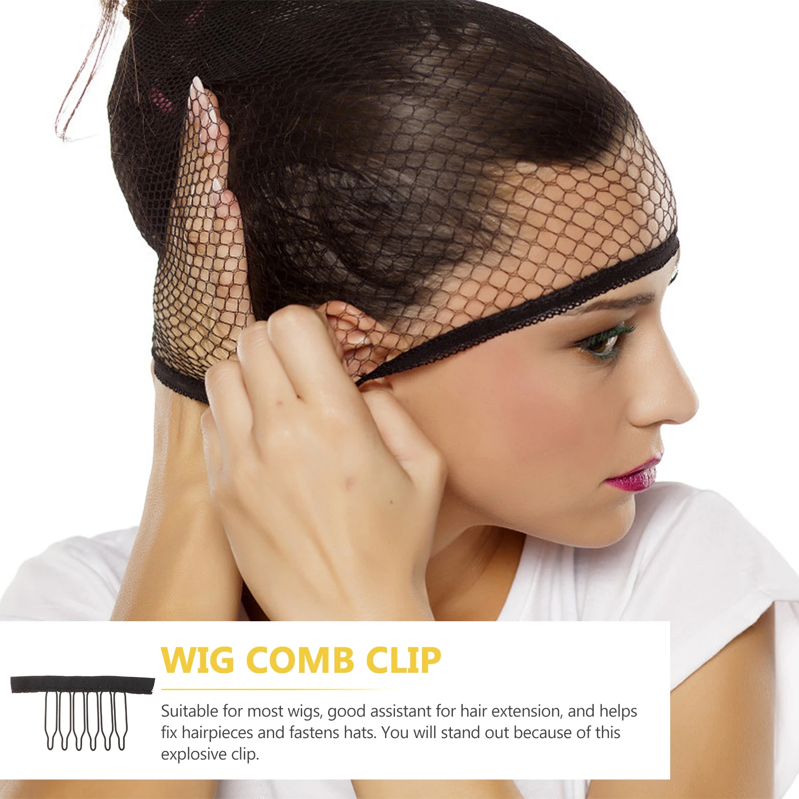 

20pcs Clips Combs Teeth Combs Hair Accessories For Wigs Hairpieces Hats Sew Caps Long Lasting Replacement Hair Extension