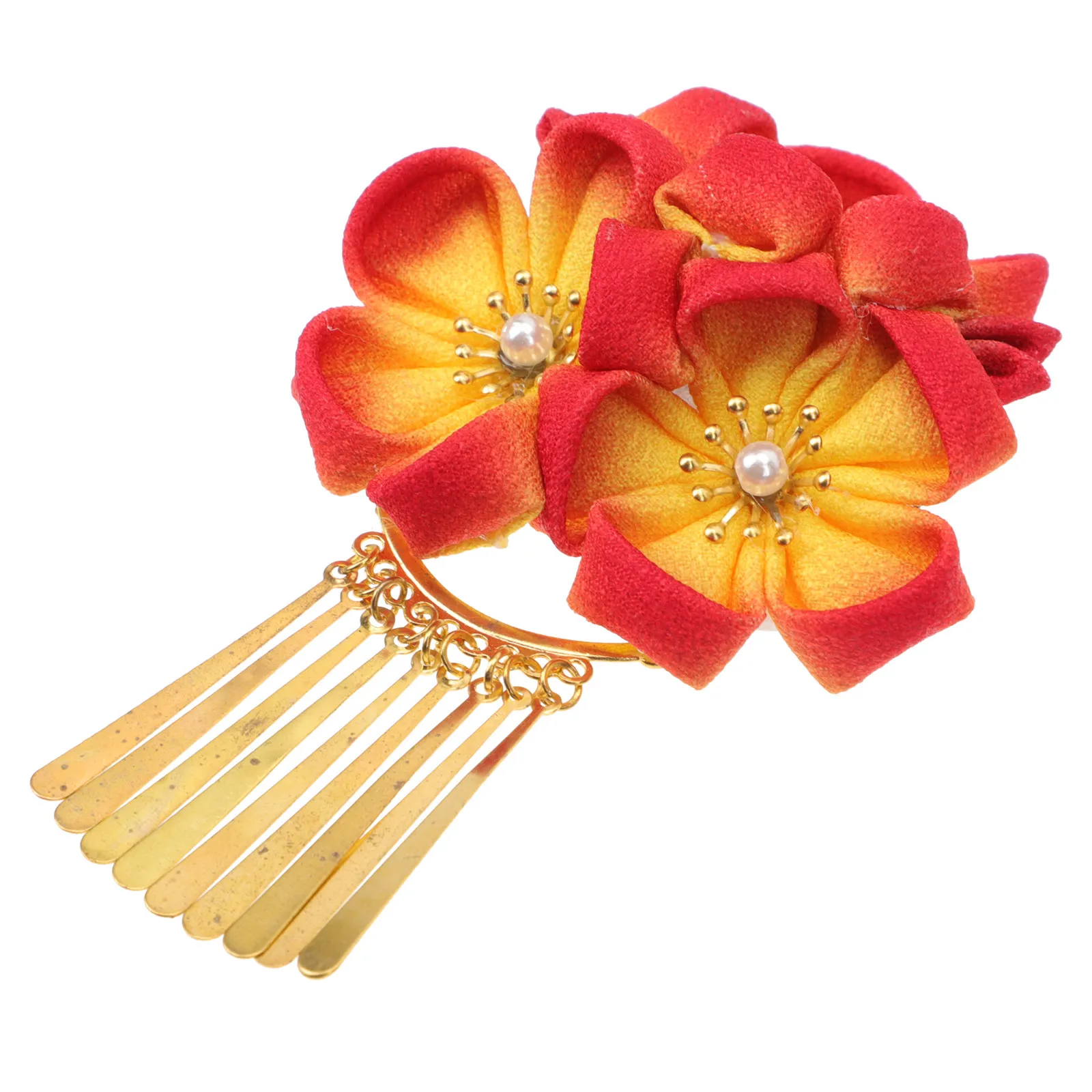 

Exquisite Flower Hair Pin Japanese Style Headdress for Women Photography Cosplay Prom Garden Party Elegant Floral Headwear Hair
