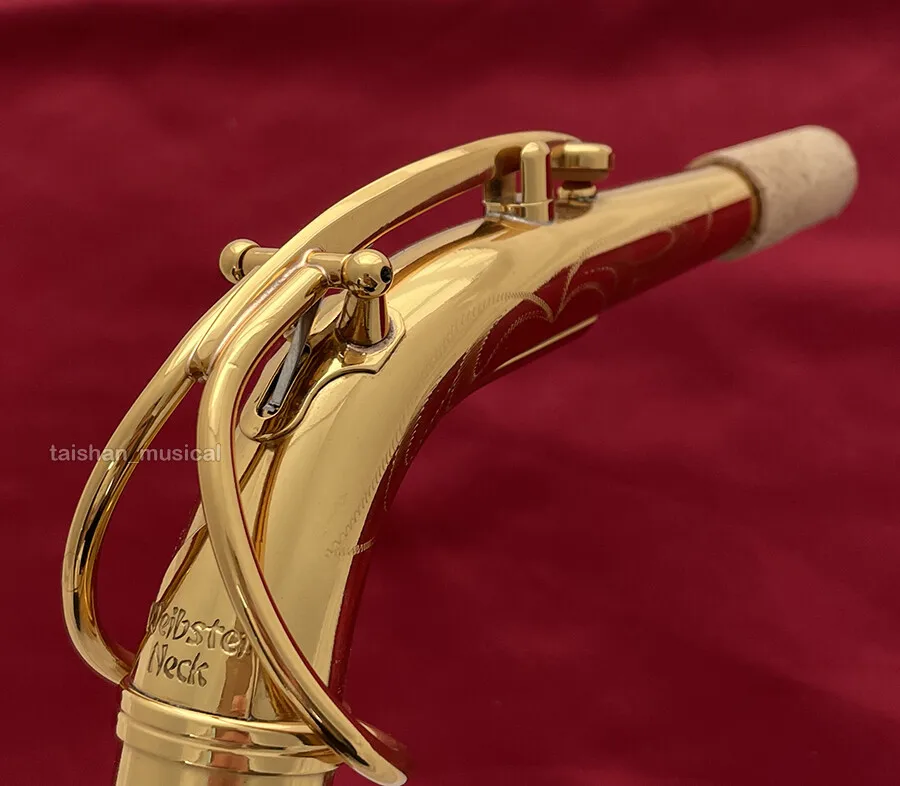 SBA نوع ألتو ساكسفون الرقبة الذهب ورنيش SAX الرقبة 24.50 مع محفورة