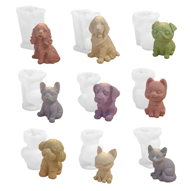 Fun Dog Shaped Silicone Mold for Handcrafted Creation Customized Dog Decors for Handmade Crafts Baking and Art Projects