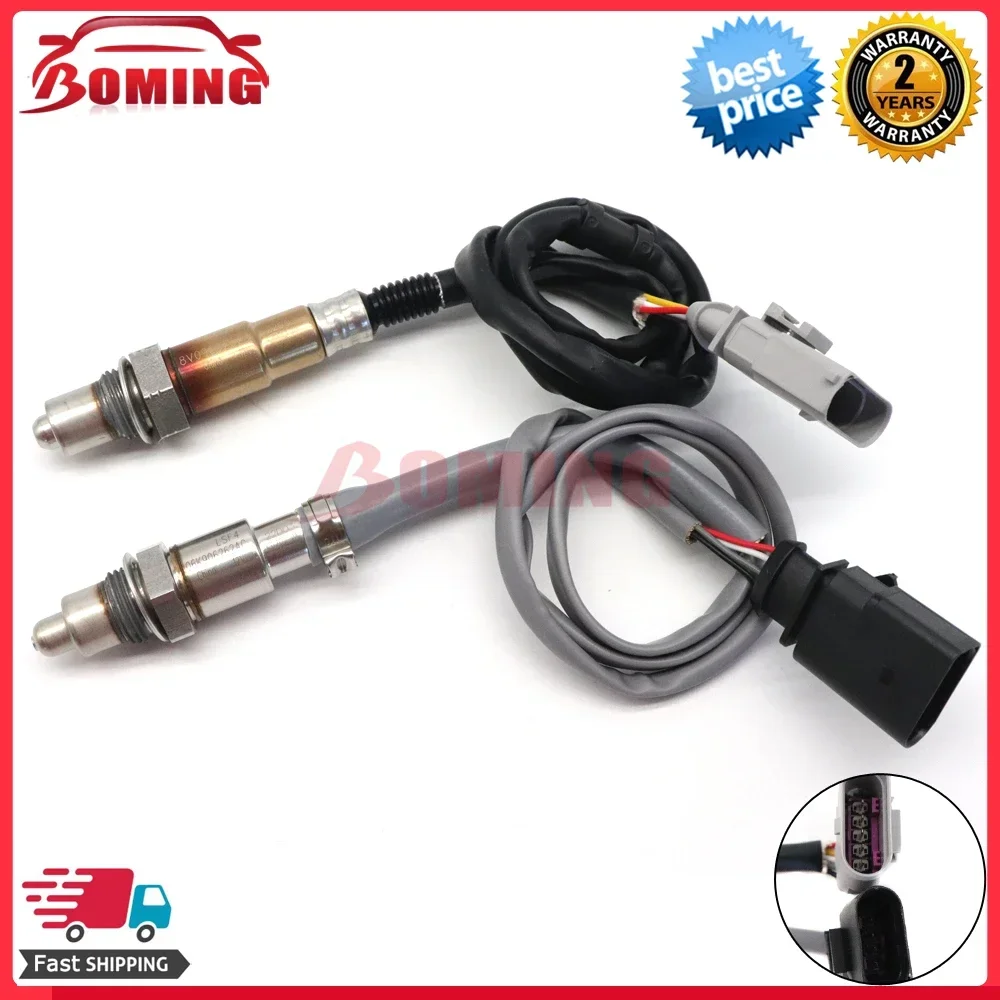 2PCS Up&Downstream O2 Oxygen Lambda Sensor 8V0906262D 06K906262AC For Audi A3  S3 TT For Volkswagen GTI Golf R 2.0L 2015-2017