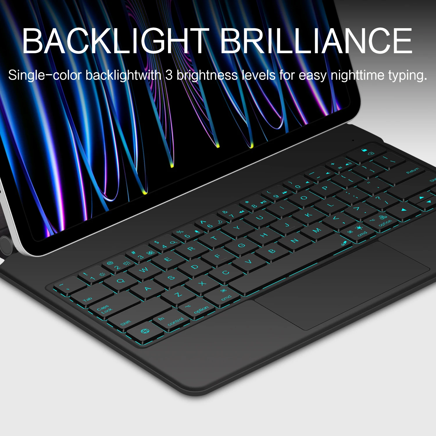 Smart PIN Plug&Play Magic Keyboard Case For iPad Pro 11/12.9/13 M4 M3 M2 Air 4/5/6/7 10.9 Multi-touch Pogo Pin Reverse Charging