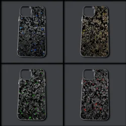 Carbon Fiber Pattern Painting Phone Case For iPhone 16,15,14,13,12,11,Mini,Pro,MAX Gray Drop Matte Shockproof Soft Cover
