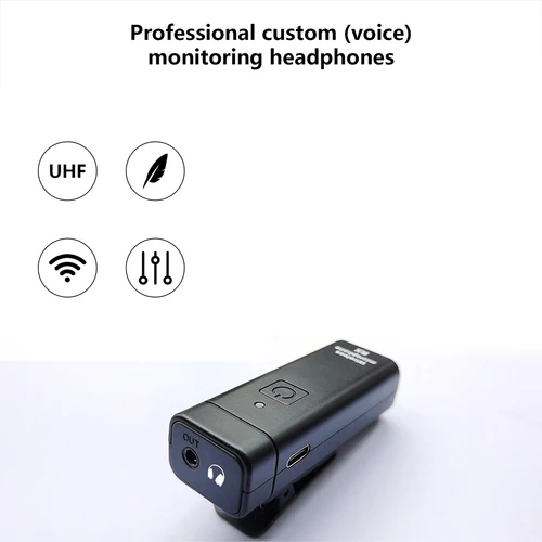 Imagen 2 del producto Sistema de Monitor intrauditivo inalámbrico UHF Lavalier profesional Digital sonido escenario transmisión tarjeta de sonido transmisor receptor