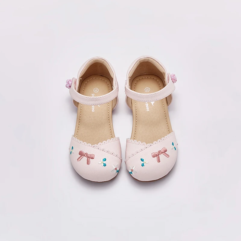 Dave Bella Girls Pink Leather Shoes Summer New Fashion Children\'s Comfortable Shoes Crystal Kid Girls Leather Shoes DB2248726