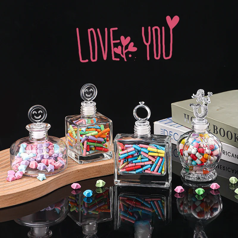 Unity Sand Set Weddings Sand Ceremony Kit Clear Thread Bottle Heart Shaped Vase Lid Glass Decorative Jars Drift Wishing