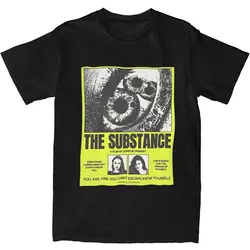 The Substance Movie Horror Style T-Shirt Horror Movie Harajuku T-Shirts Short Sleeve Tops Cotton O Neck 4XL 5XL 6XL Top Tees