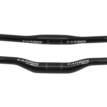 산악 자전거 3K 풀 카본 파이버 핸들바, 플랫 라이즈 MTB 카본 라이트 부품, 31.8*600-760mm, 신제품
