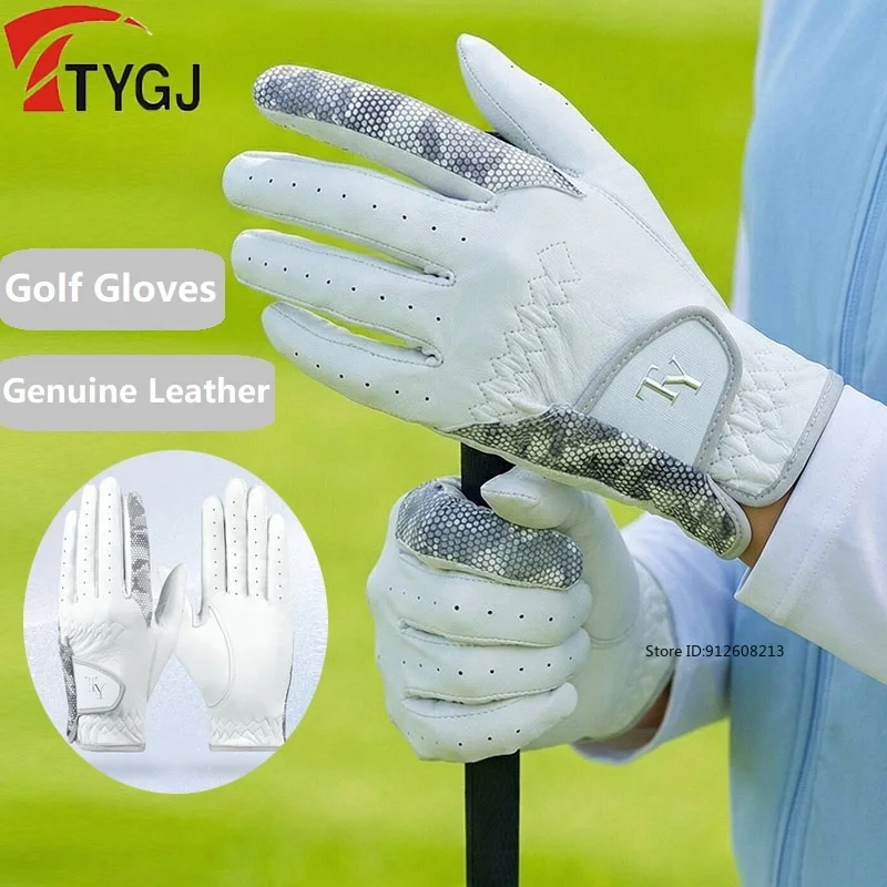 

TTYGJ 1 Pairs Women Golf Gloves Soft Genuine Leather Sports Mittens Ladies Breathable Non-Slip Golf Gloves Wholesale Accessories