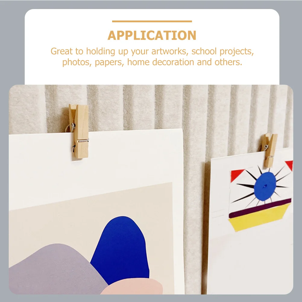 20 قطعة مقاطع دبوس دفع خشبية متعددة الأغراض للصور جدار عمل فني الديكور لا ثقب الحل دفع دبوس كليب دبابيس الدفع المسامير