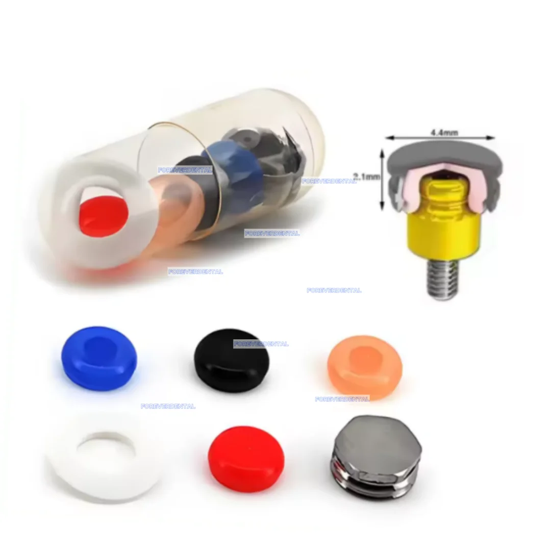 Dental Retention Caps Implant Locator Core Removable Insertion Extraction Universal Tool Overdenture Attachment 6pcs/Kit
