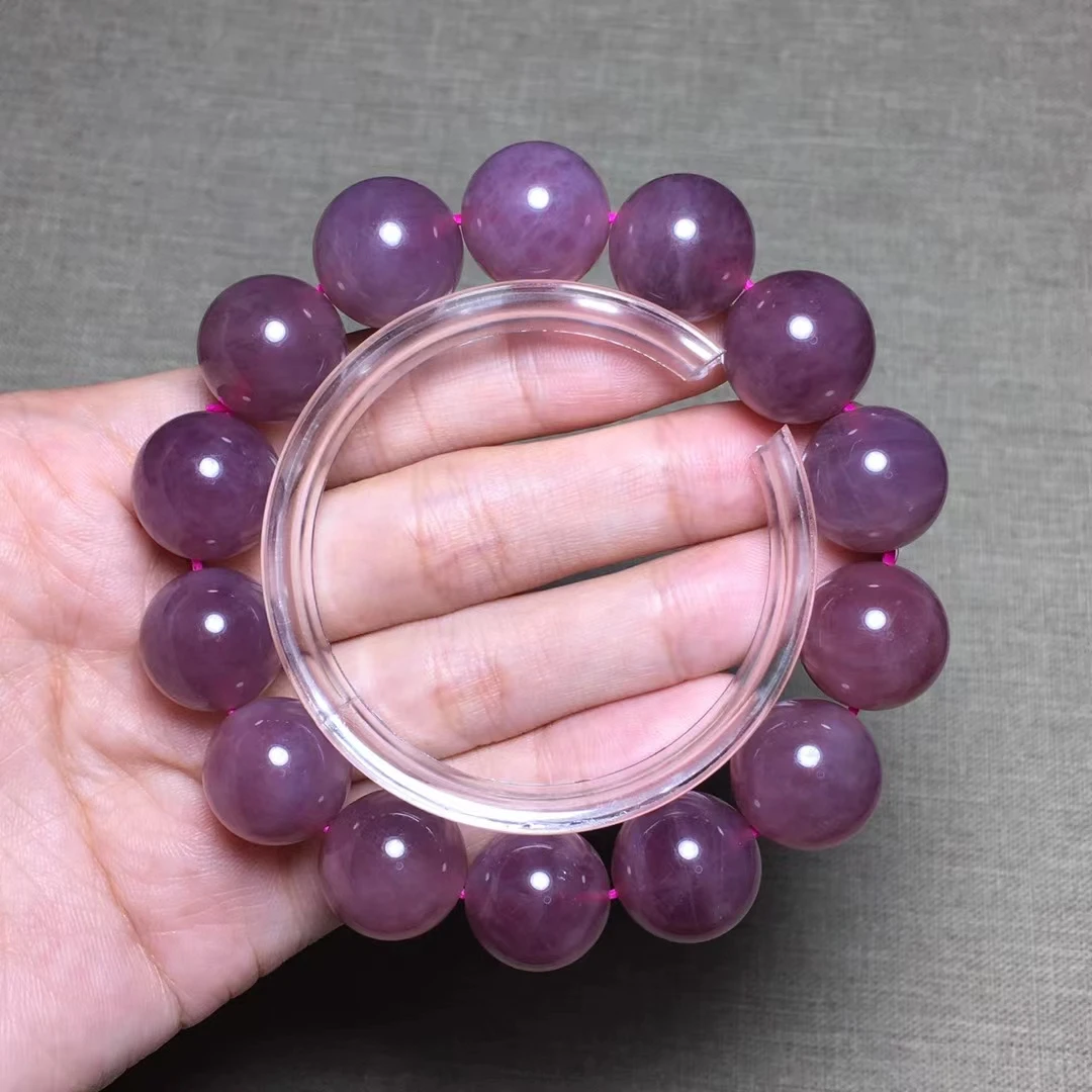 

Natural Purple Rose Quartz Madagascar Bracelet Stretch Best Woman Men 15mm Round Beads Crystal AAAAAA Drop Shipping