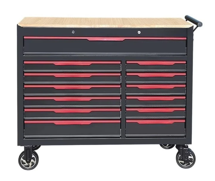 

Heavy Duty 12-Drawer Steel and Iron Tool Storage Cabinet with Wooden Table Top for Workshops ODM OEM Supported