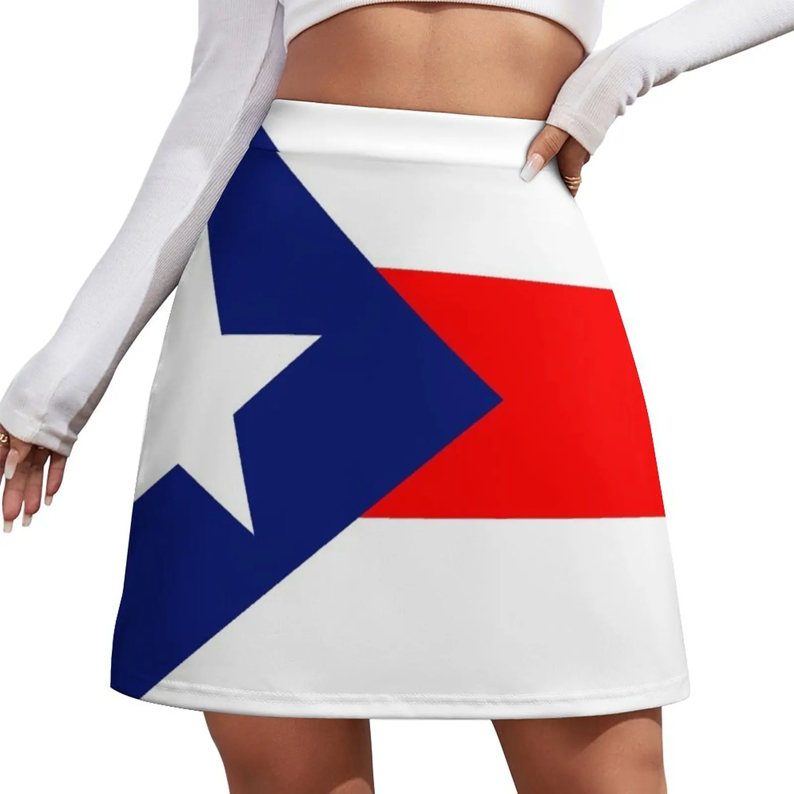

Puerto Rican Flag Mini Skirt clothes for woman elegant skirts for women Mini Skirt