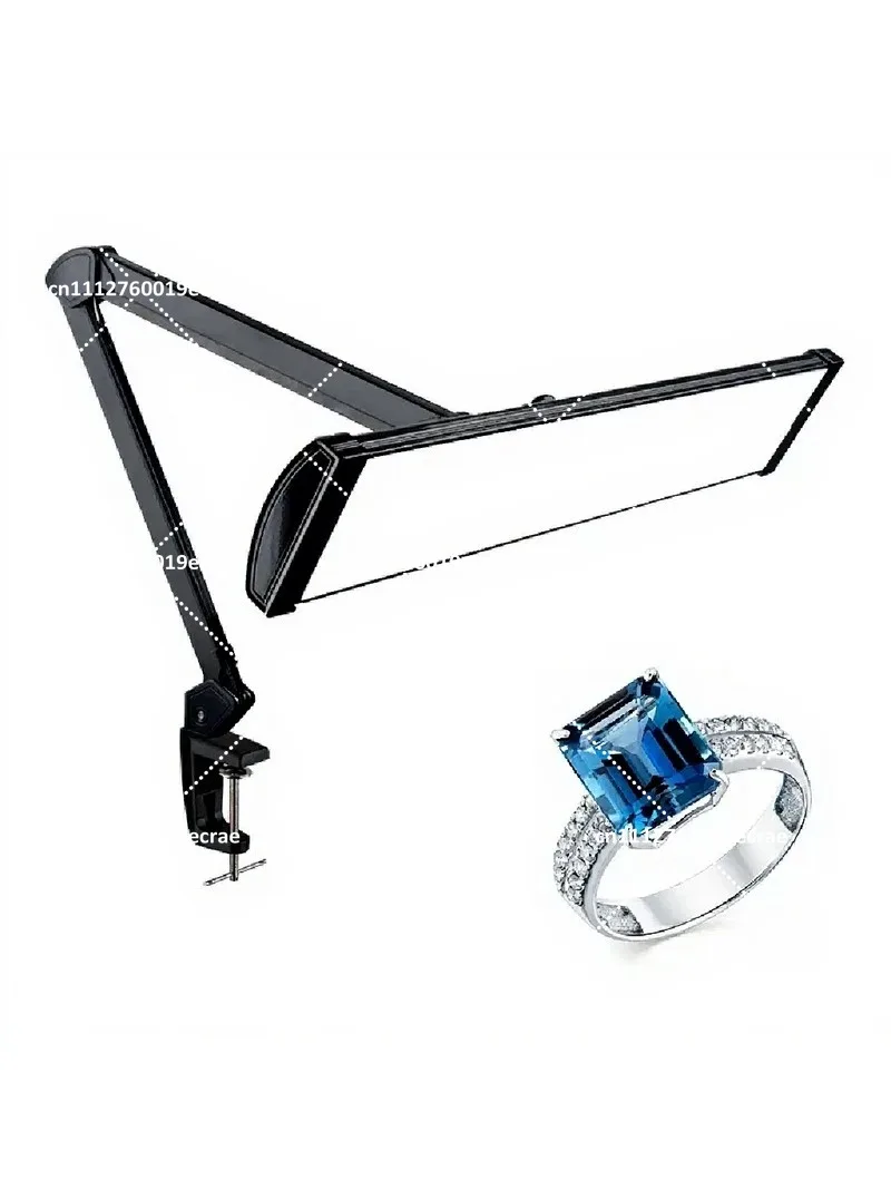 45W Dimmable LED Clamp Desk Lamp, Touch Sensor Control 6000K CCT Work Light for Jewelry & Precision Workshop Tasks