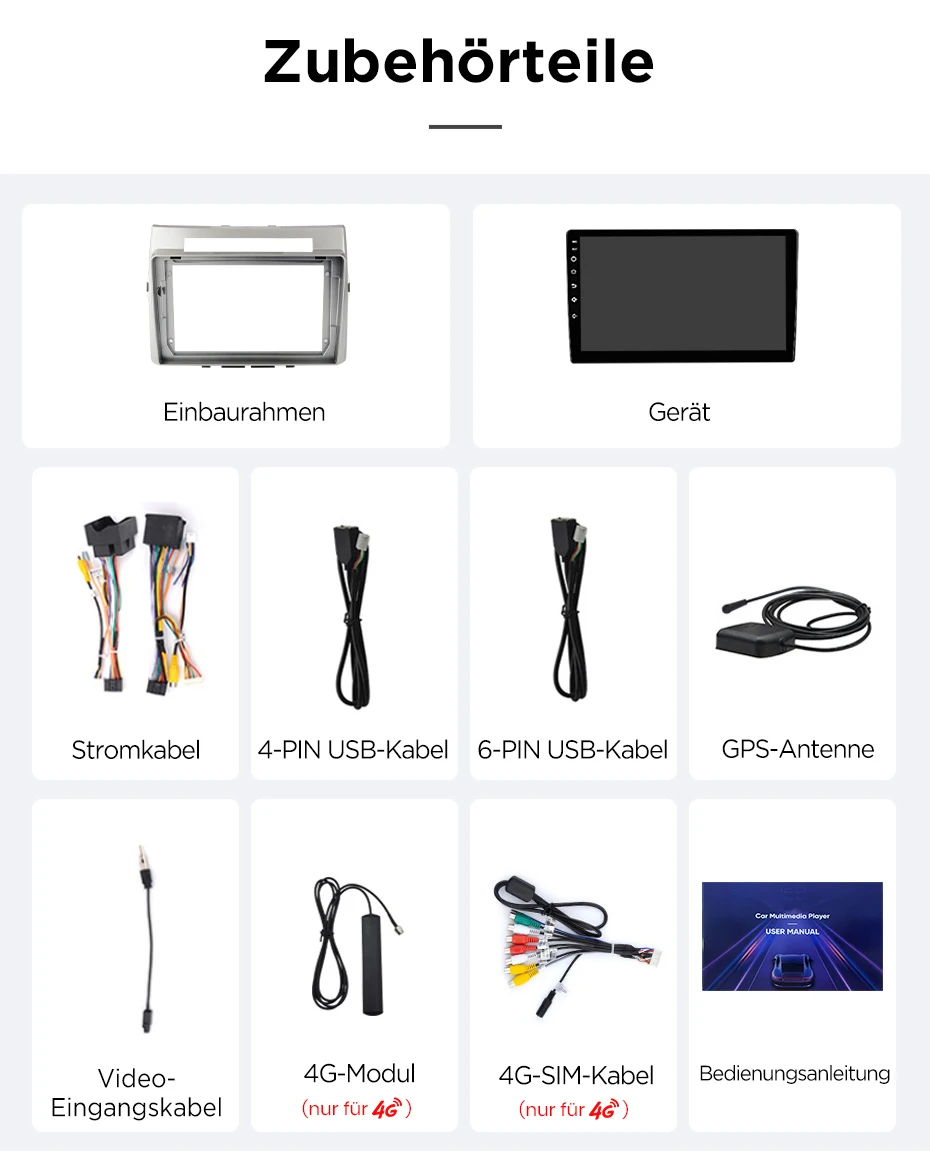 Junsun 9-Zoll Android 15 Autoradio für Toyota Corolla Verso 2004-2009, kabelloses Apple CarPlay, Auto-IPS-Touchscreen, Stereo-Multimedia-Videoplayer, intelligente Fahrzeugsysteme, 2-DIN-Autoradio-Haupteinheit, GPS-Navigation, BT, 4G, WLAN, FM, DSP, RDS, SWC, DAB+ – Detail 26