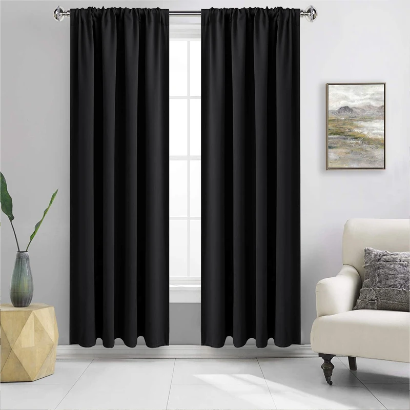 1/2 Panles Moder Curtains For Livingroom High Shaing Curtain90% For Blackout Bedroom Curtain Thick Blinds Drapes Door