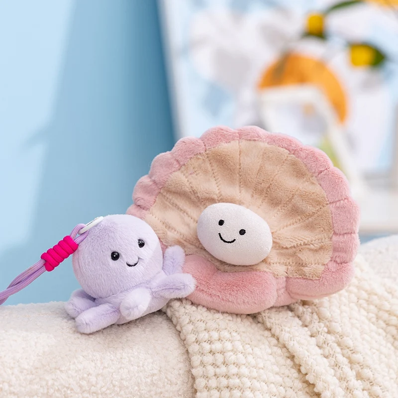 Pendentif de poupée série Marine Life, jouet poulpe crabe palourde huître peluche tortue hippocampe palourde huître cadeau pour enfants joli Pendentif de poupée série Marine Life, jouet poulpe crabe palourde huître peluche tortue hippocampe palourde huître cadeau pour enfants joli