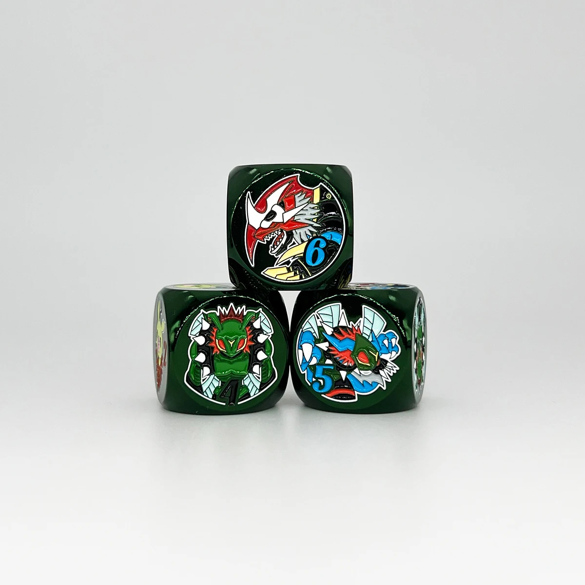 Fai da te Self Made Digimon Adventure Wormmon Dice di ferro Dtcg Opcg Ptcg Dadi multifaccia in metallo Dadi speciali per giochi da tavolo Giocattolo regalo