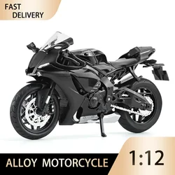 1:12 Yamaha YZFR1 Alloy Die Cast Motorcycle Model Toy Vehicle Collection Sound and Light Off Road Autocycle Boy Toys Car