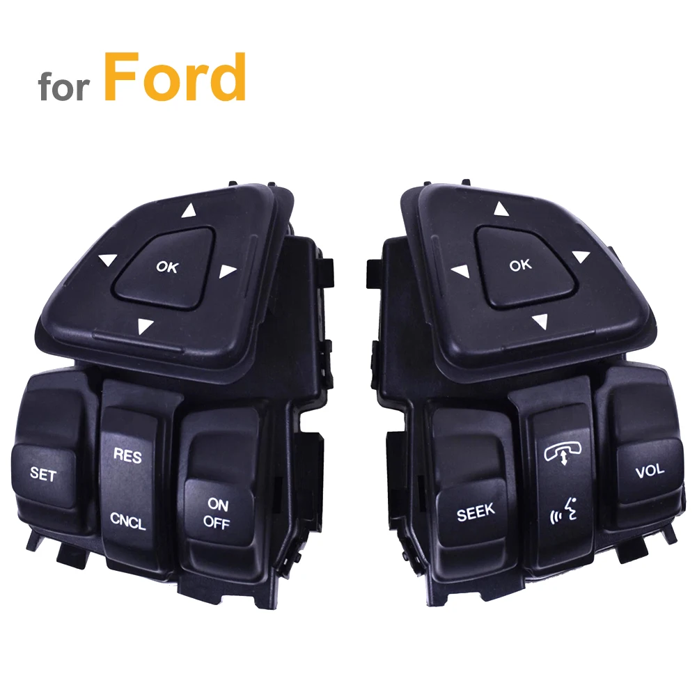

For Ford Edge Explorer Flex Lincoln MKX Steering Wheel Cruise Speed Radio Control Switch Left Right Button BT4T-9E740-CFW