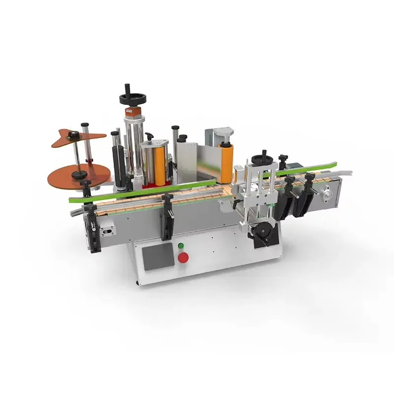 Tabletop Round Bottle Labeling Equipment For Plastic Glass Cans Small Batch Production Sticker Applicator