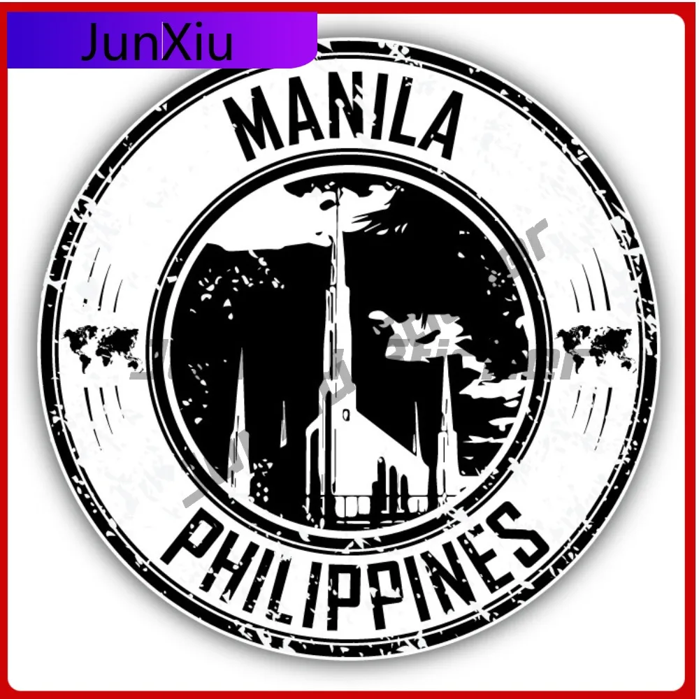 

Manila Philippines Creative Sticker Stamp Travel Car Decal Bumper Stickers For Motorcycle Helmet Cool Style Laptop Use Waterp