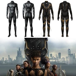 Wakanda Forever Black Panther Superhero Jumpsuit Bodysuit Women Men Kids Panther 2 Shuri Cosplay Costume Zentai Party Carnival