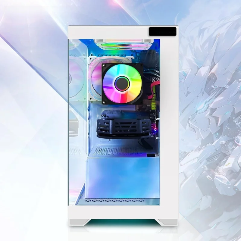 Gaming Desktop PC Computer, Athlon 3000G 3.5GHz, Radeon RX 590 8G, 16G DDR4, 512G SSD, 600M WiFi, BT 5.0, RGB Fan