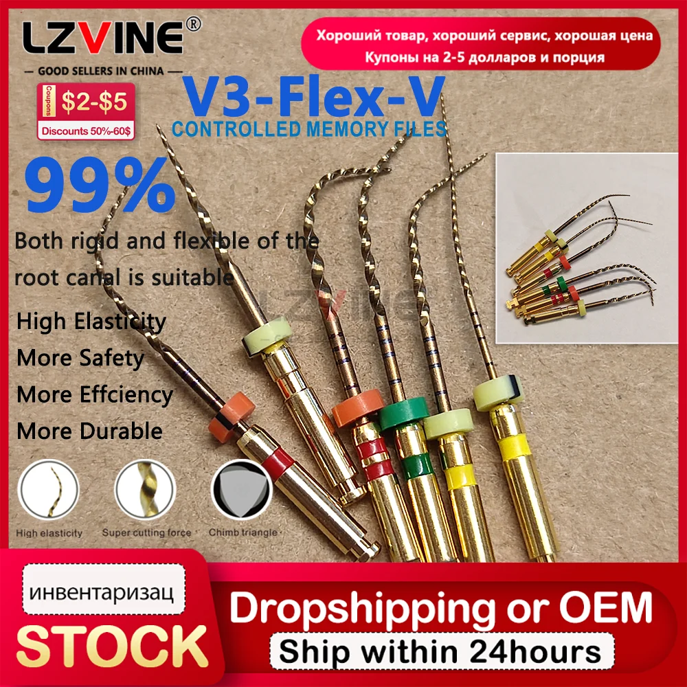 

Dental Engine Use Files 25mm 6Pcs/Pack Dental Endodontic Root Canal Shaping Finishing Tool endomotor productos de odontologia