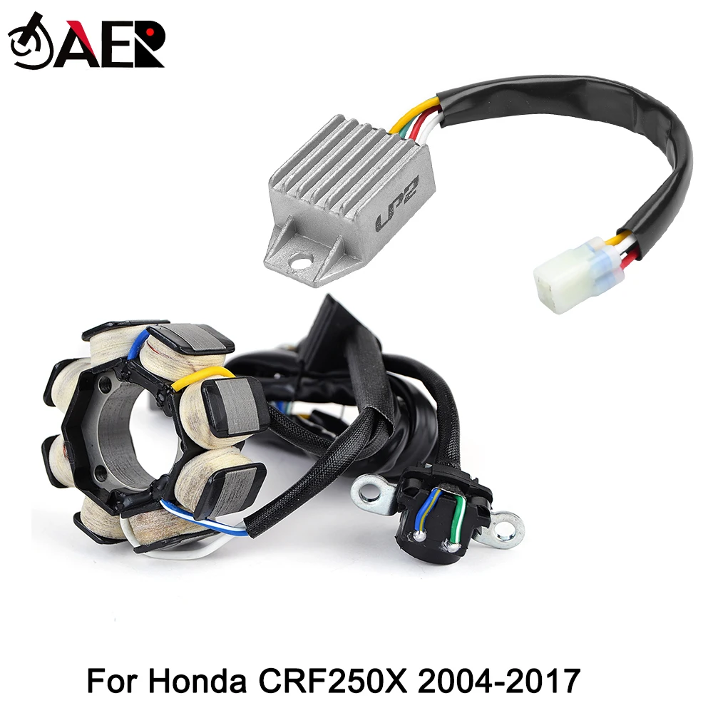 

Regulator Rectifier & Stator Coil for Honda CRF250X CRF 250X 250 X 2004-2017 2016 2015 2014 2013 2012 2011 2010 2009 2008 2007