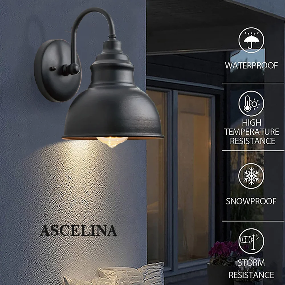 

Waterproof Wall Light Retro Outdoor Wall Lamp For Garden Aisle Sconce Lamp Courtyard Balcony Villa Vintage Iron Decor Fixture