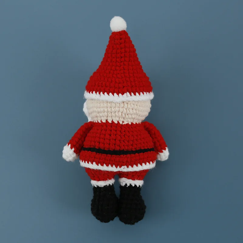 Handmade Crochet Santa Claus Keychain, Xmas Father Christmas Amigurumi Bag Pendant Gift