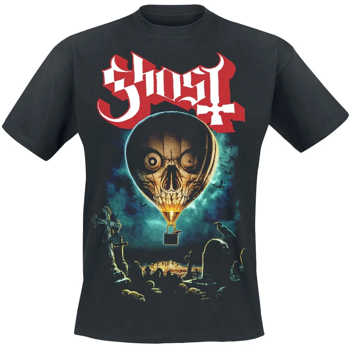 Ghost Vintage Horror Comic Print Baumwoll-T-Shirt für Männer und Frauen, Band, Unisex, lässiges T-Shirt – Detail 5