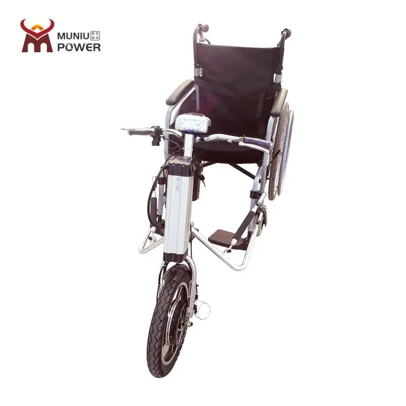 Venta caliente barata, remolque para silla de ruedas, silla de ruedas deportiva, Handbike, 36V, 350W, kit de conversión de silla de ruedas