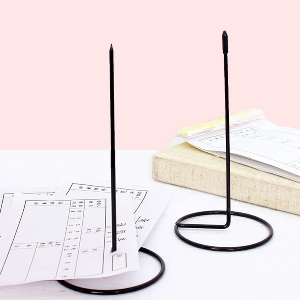 3pcs Stainless Steel Spindle Rod Bill Holder Resistant Rust Proof Restaurant Pub Office Desk Receipt ganizer Compact