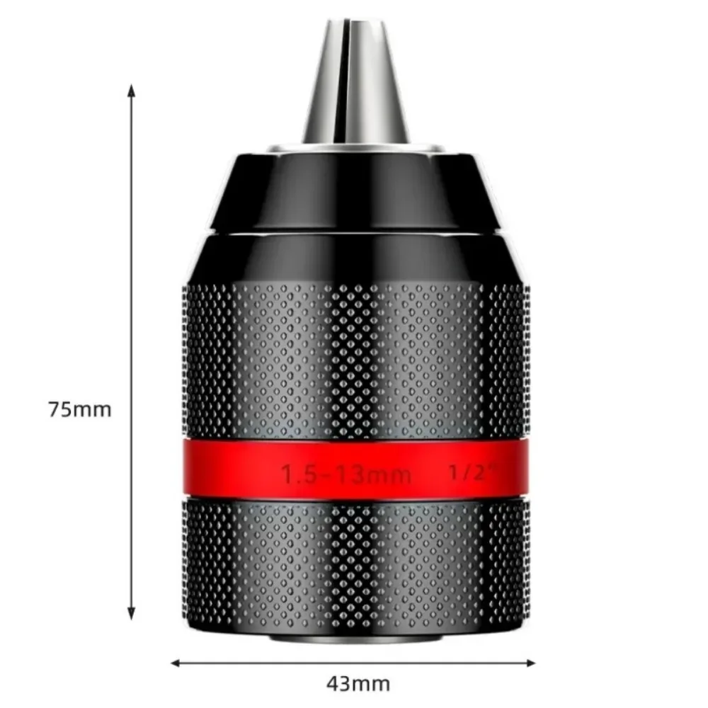 Keyless Drill Chuck Quick Change Conversion Adapter 1/2 Unf Mount 2~13mm Self-Tighten Screwdriver Drill Bits Chucks