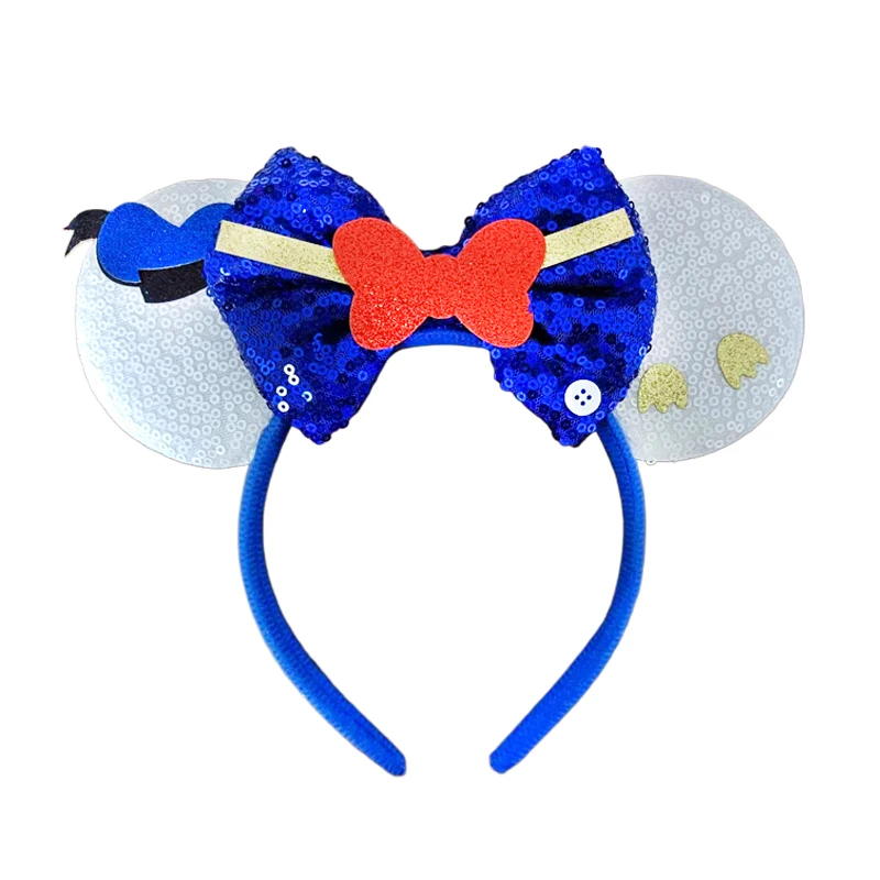 Mickey Mouse Ears Headband Beautiful Sequins Bow Hairband Women Birthday Gift Girls Kids Party Hair Accessorie