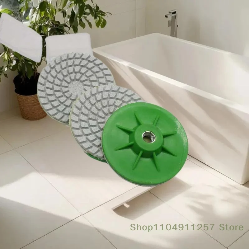 1 Pc 80mm Ceramic Tile Trimming Polishing Disc Angle Grinder Dry Polishing Marble Quartz Stone Chamfering Grinding Edge Tool