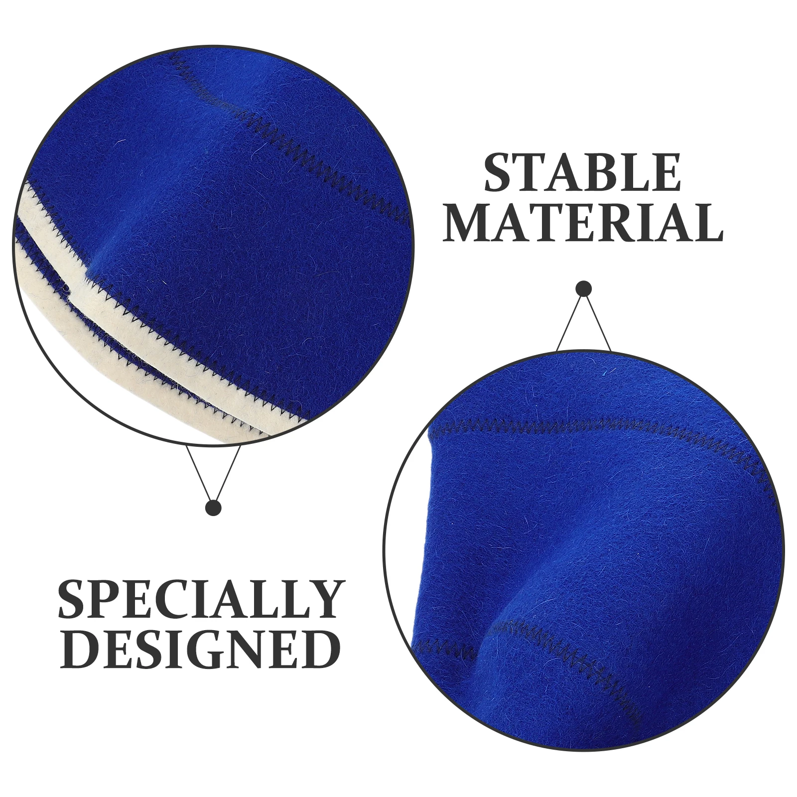 

Wool Sauna Hat Thick Water Absorbent Breathable For Bathing Reusable Lightweight Sauna Room Hat Household