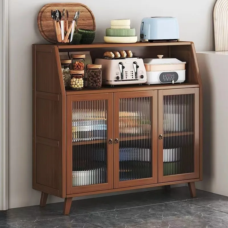 Dining Side Cabinet Solid Wood Modern for Living Room for Kitchen Large Storage, Storage Cabinet