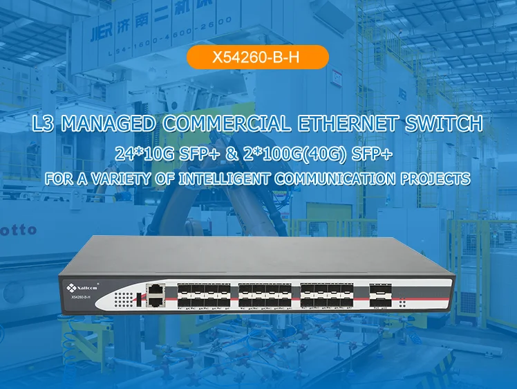 2 100G QSFP Port 24 10G SFP Port L3 Managed Commercial Ethernet Switch Optical Network Switch