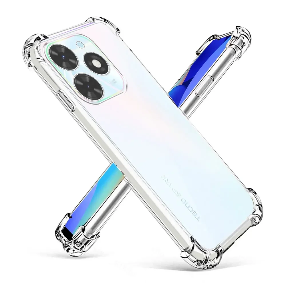 For Tecno Spark 20 20C Case Clear Shockproof Silicone Soft Cover Cases For Tecno Spark 20 Coque Spark 20C 20 C Funda Shell