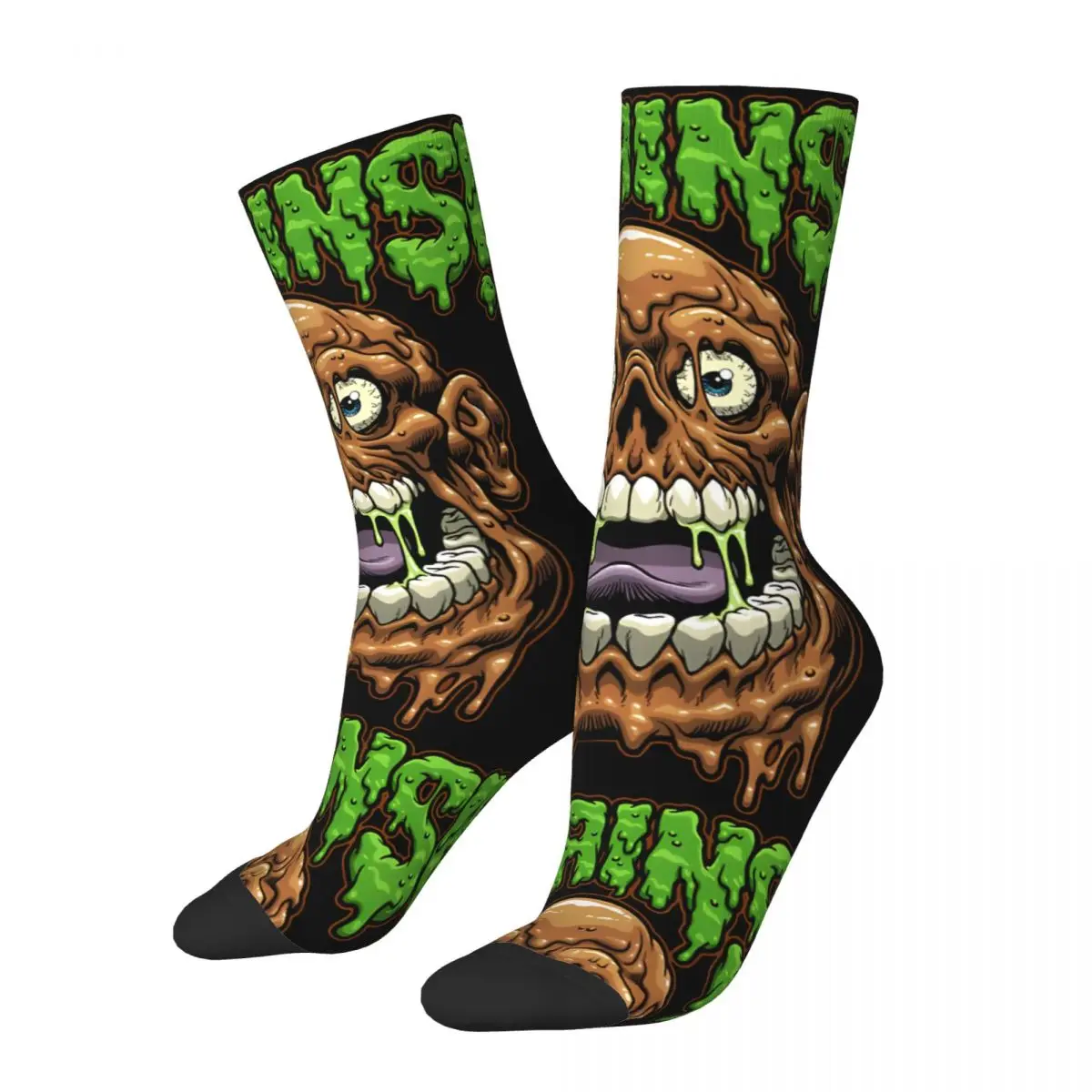 Crazy compression Fan Sock for Men Harajuku R-Return Of The Living Dead Quality Pattern Crew Sock Casual