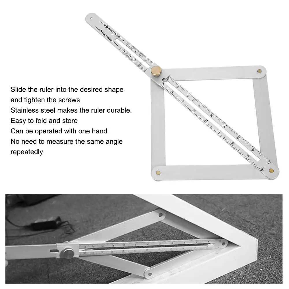 New aluminum alloy angle meter with scale multi-function angle meter protractor miter saw miter angle gauge easy to operate