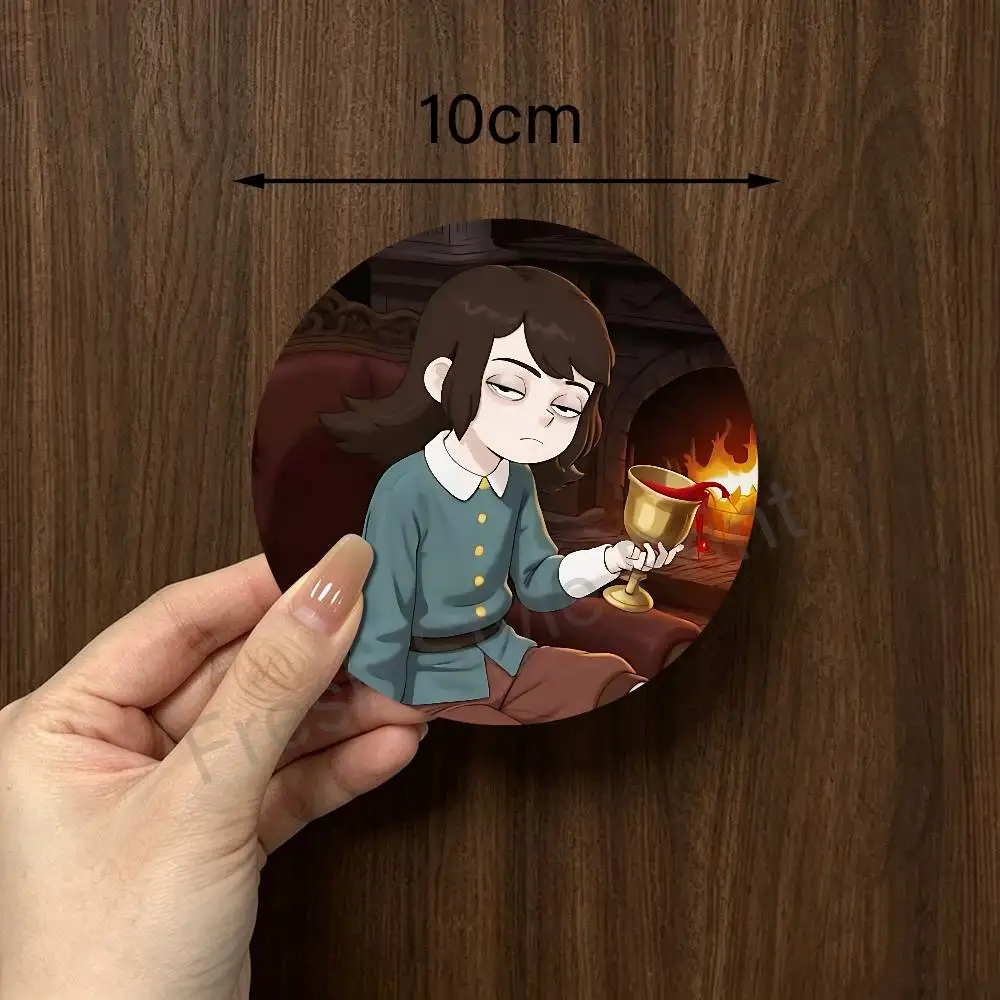 Abaddon H-HauntedS H-Hotel Round Wooden Coasters For Cute Design Suitable for Drinks Tea,Coffee Home Perfect Gift